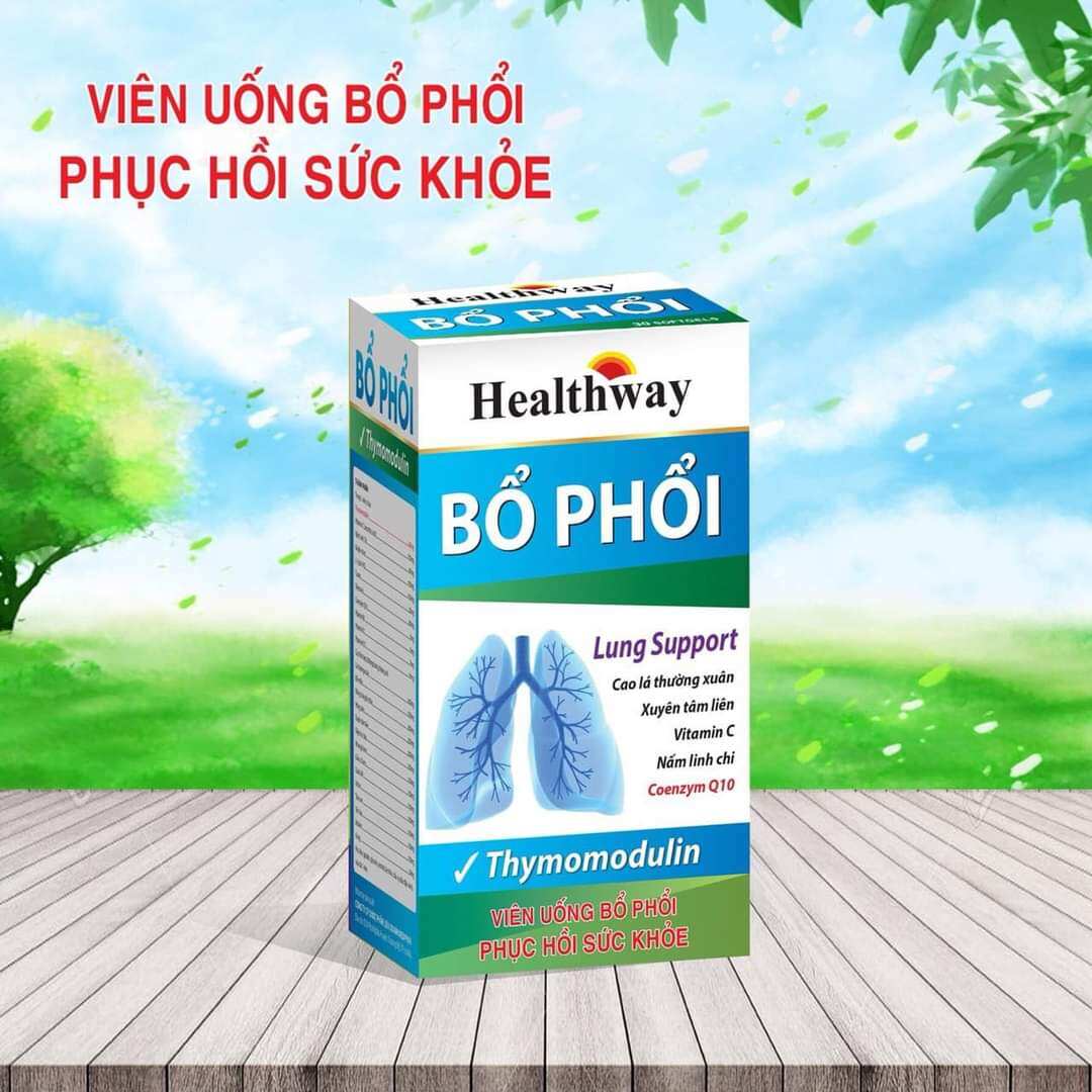 Bổ Phổi Healthway - Phục hồi sức khoẻ chức năng phổi sau dịch long đờm giảm ho đau rát họng