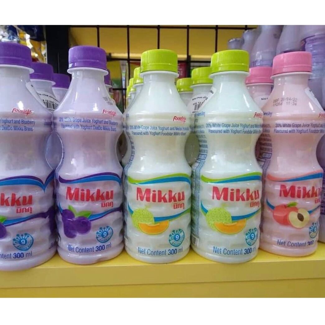 [Sữa Uống Lên Men Thái Lan] Sữa chua uống Mikku Thái Lan180ml (combo 6 hộp/ lốc) (Bổ Sung men, dinh dưỡng)
