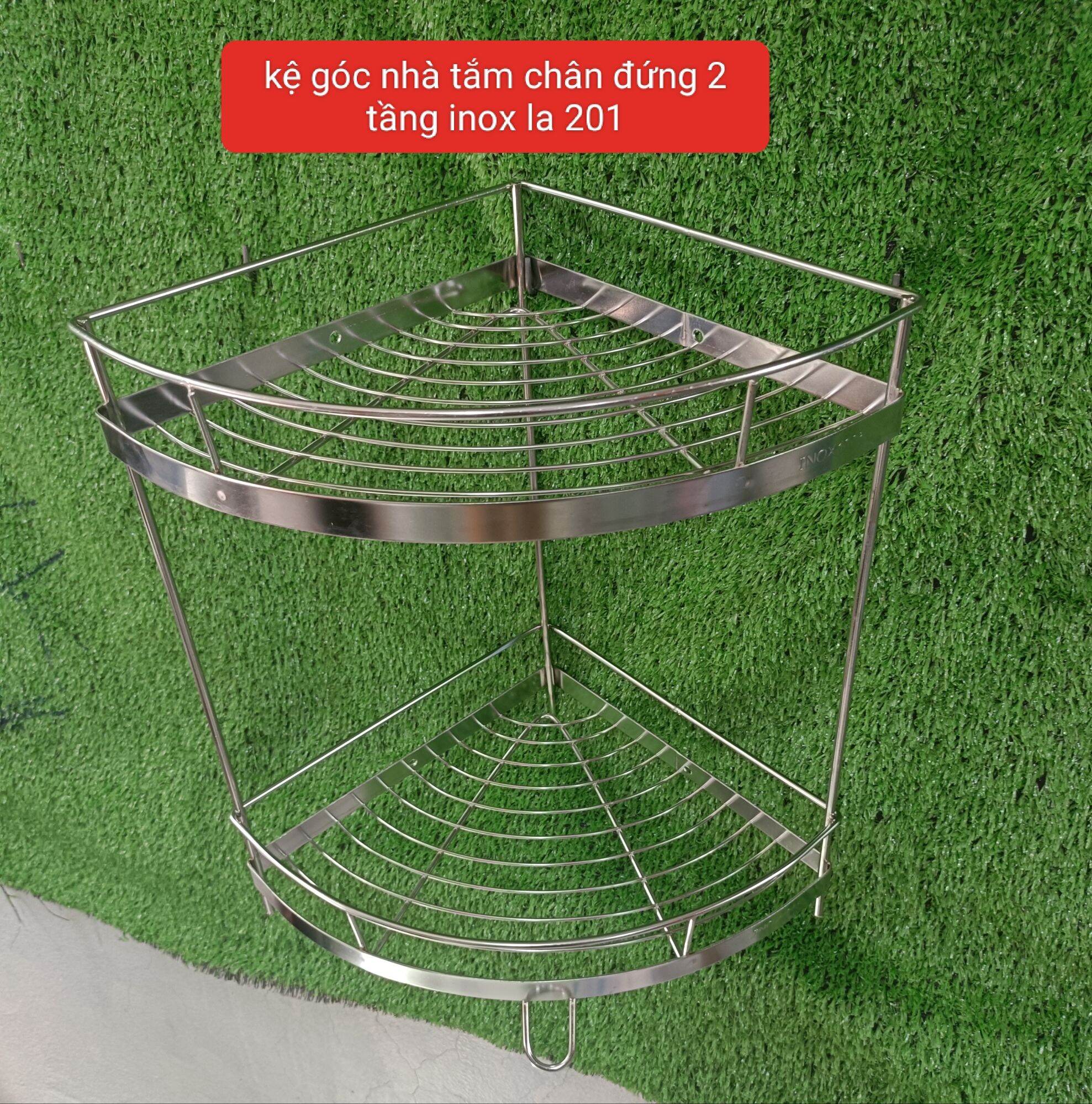 Kệ góc nhà tắm inox 201: