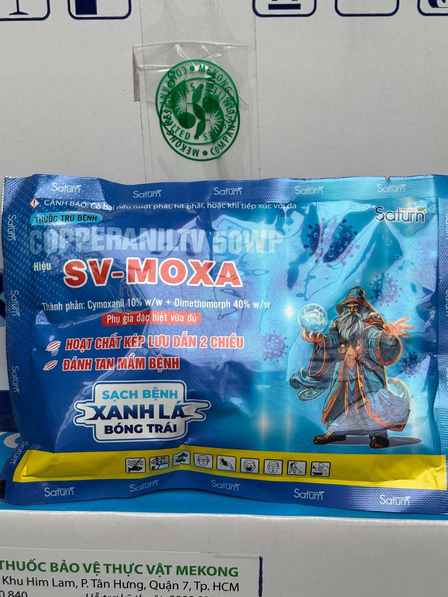 Copperanil TV 50WP 100GR Dimethomorph + Cymoxanil: Lưu dẫn 2 chiều chuyên chết nhanh cây Tiêu, thối trái, sương mai