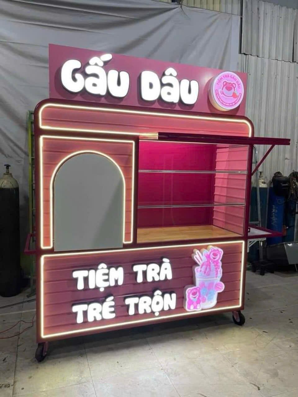 quầy bán hàng di động, quầy cafe gấp gọn,xe bán hàng lưu động
