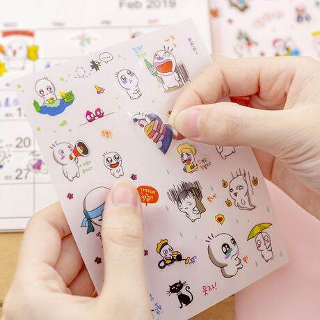 Set 6 tấm sticker dán Syung dán trang trí