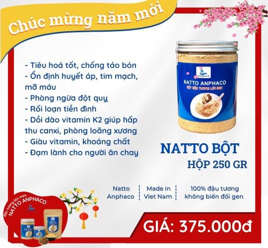 Natto Anphaco ( Bột đậu tương lên men)