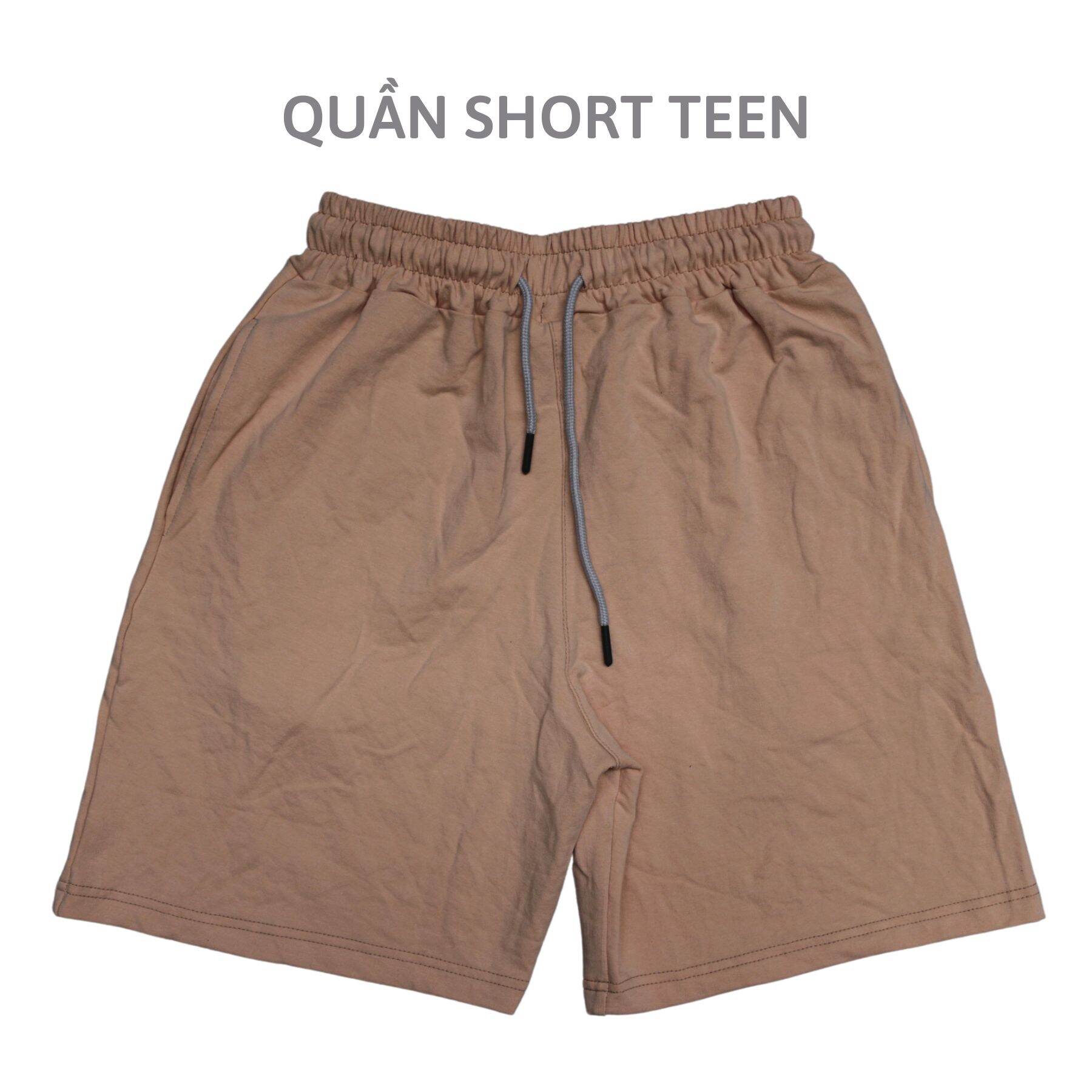 Quần đùi, Quần short teen nam nữ chất liệu vải nỉ da cá, nỉ chân của dày đẹp