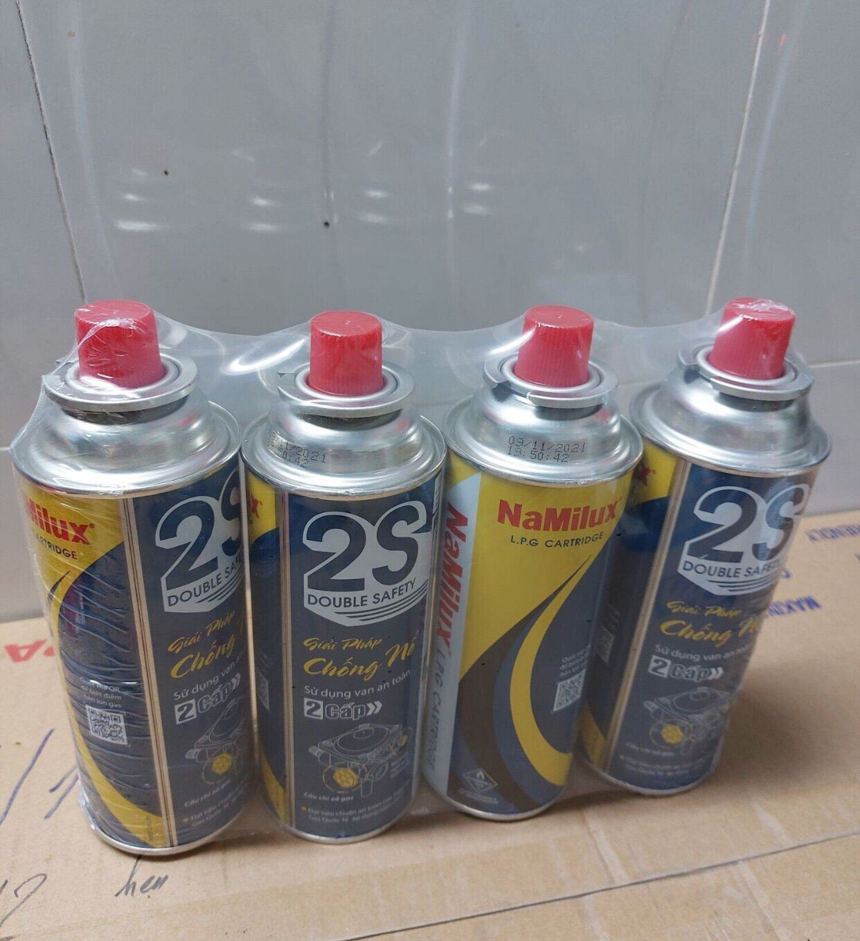 Lon gas mini Namilux an toàn chống cháy