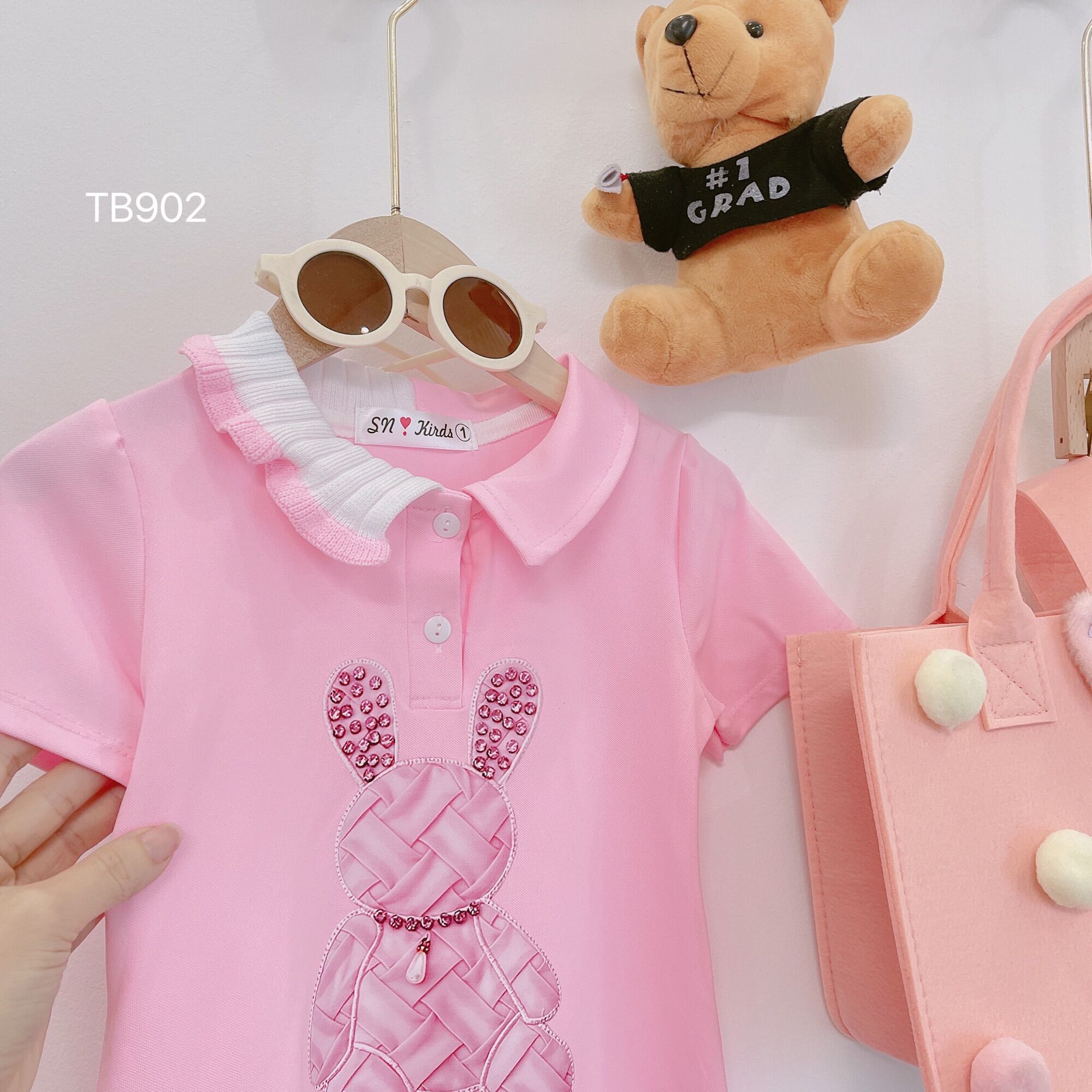 Váy bé gái vải polo cá sấu