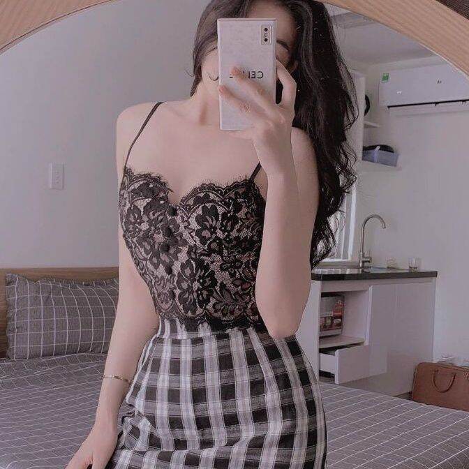 Áo 2 dây ren siêu hot vải siêu đẹp