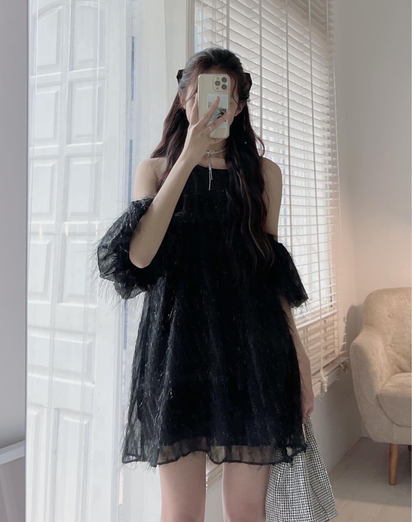 Đầm suông rớt vai