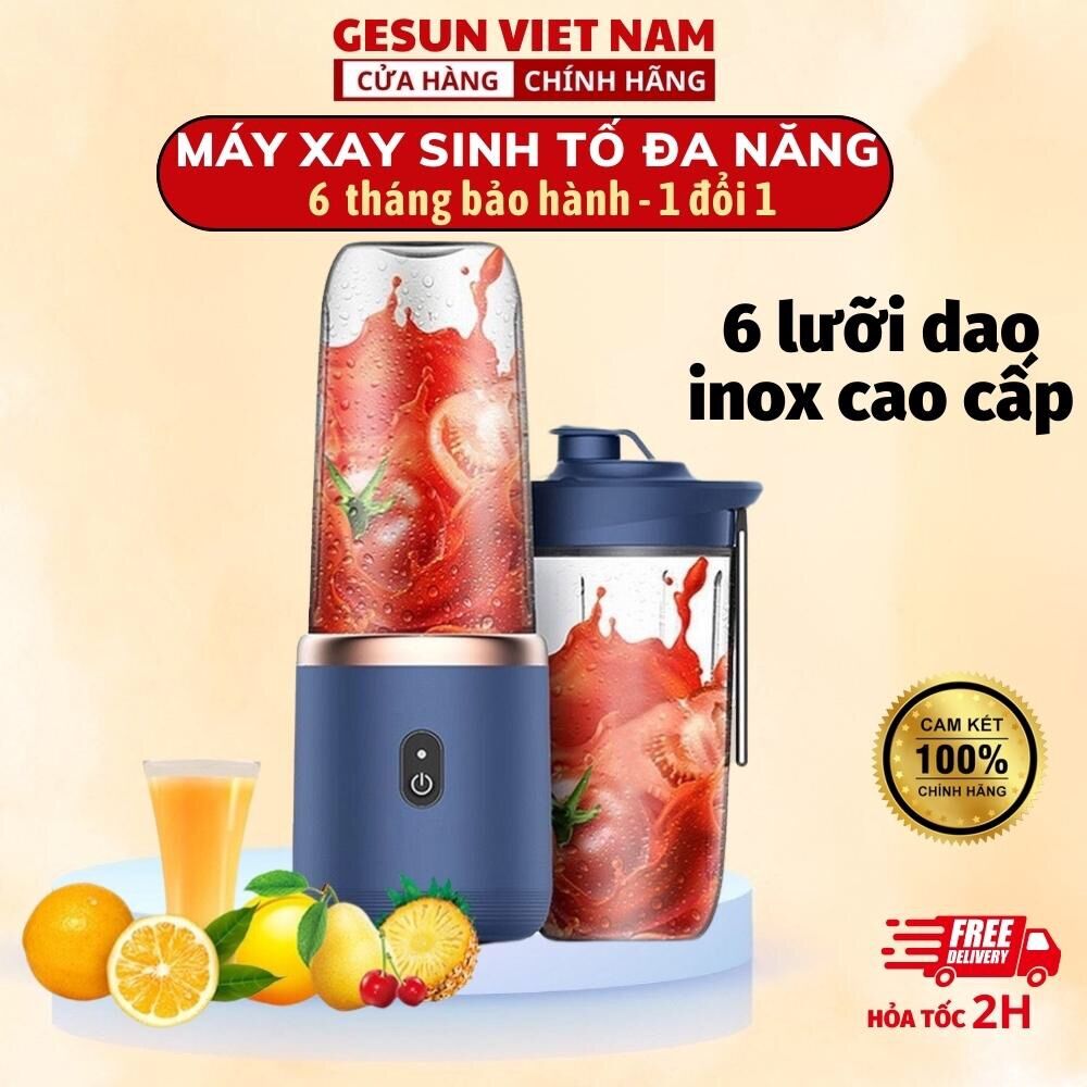 Máy xay sinh tố Juicing Cup, máy xay sinh tố đa năng động cơ khỏe, công suất lớn với thiết kế 2 cối xay đa năng ,BH 12tháng