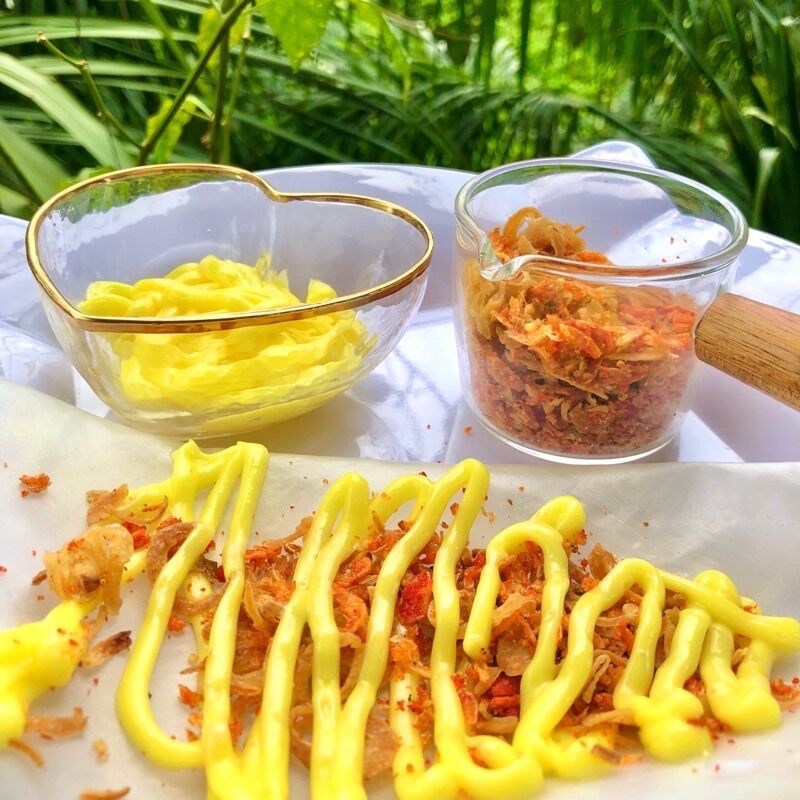Combo 830gr bánh tráng phơi sương + bơ và ruốc hành phi