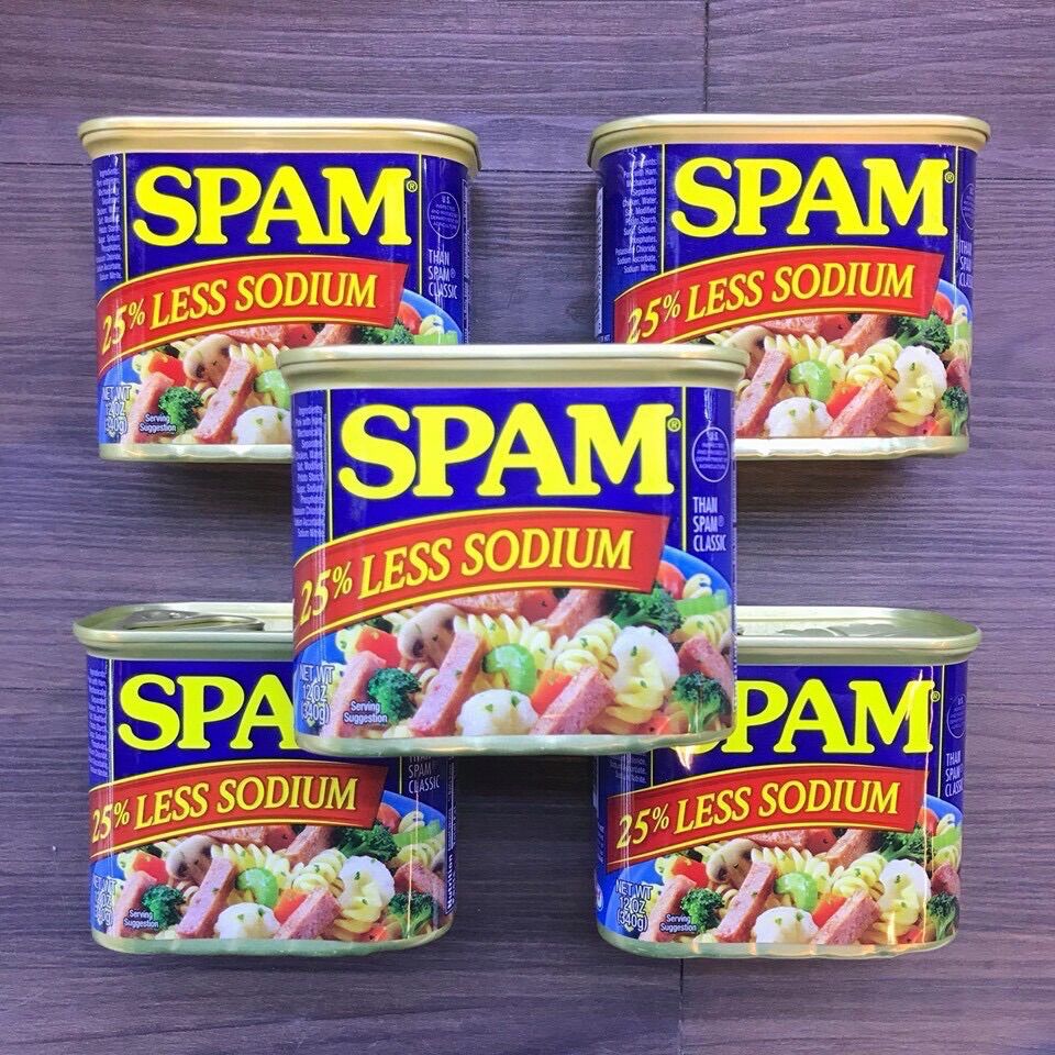 Thịt hộp spam 25% less sodium hộp 340g của mỹ