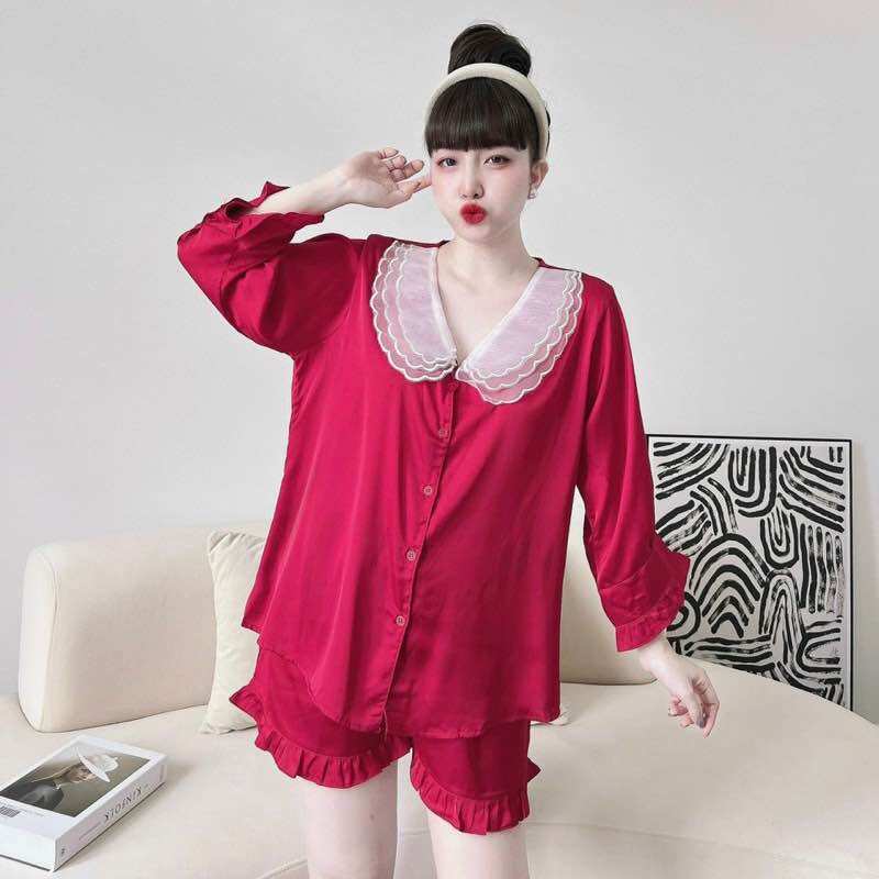 Đồ Bộ Bigsize Lụa Latin Cao Cấp - Đồ bộ mặc nhà xinh