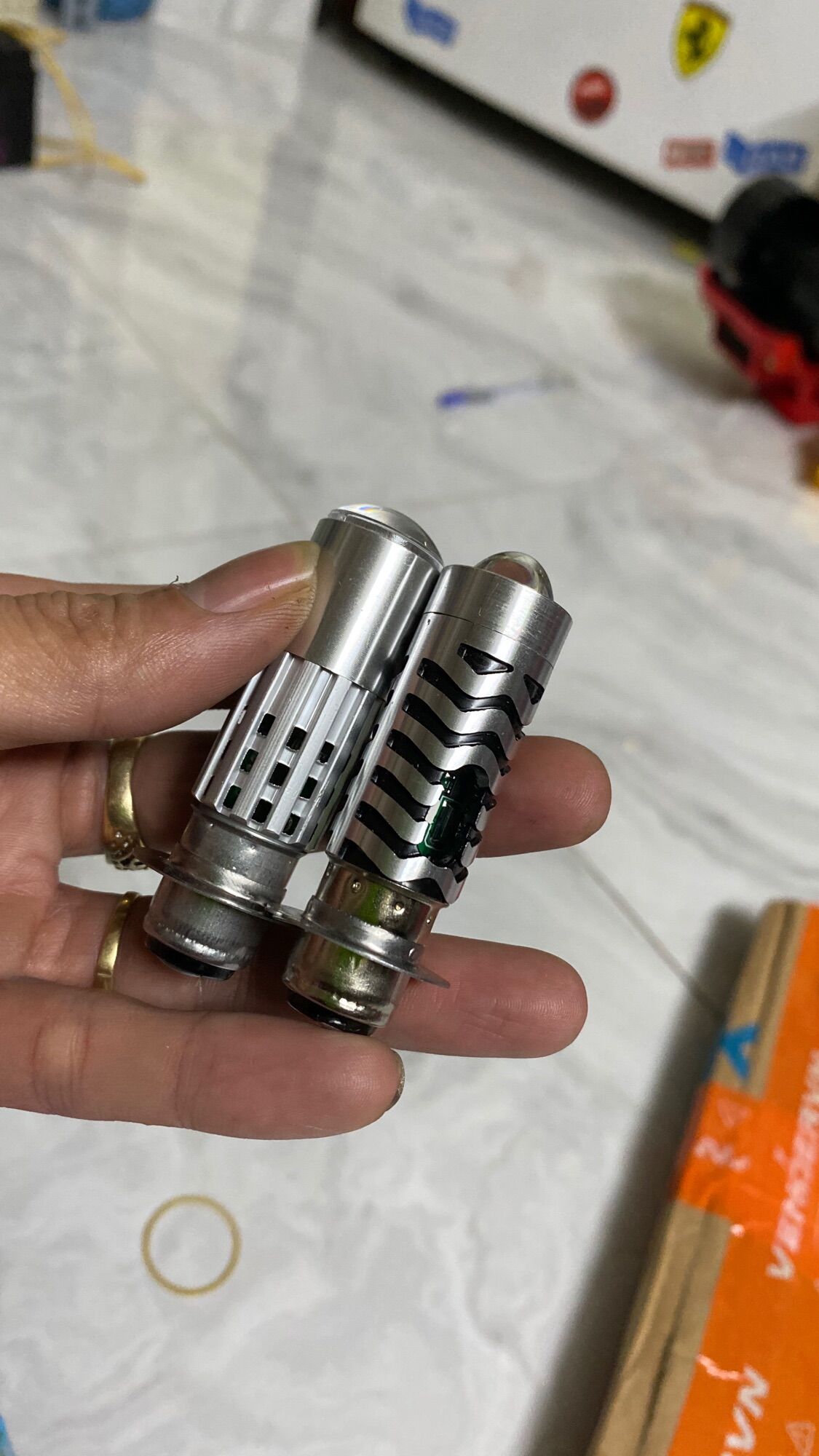 đèn led bi cầu M5 gắn wave dream xì po