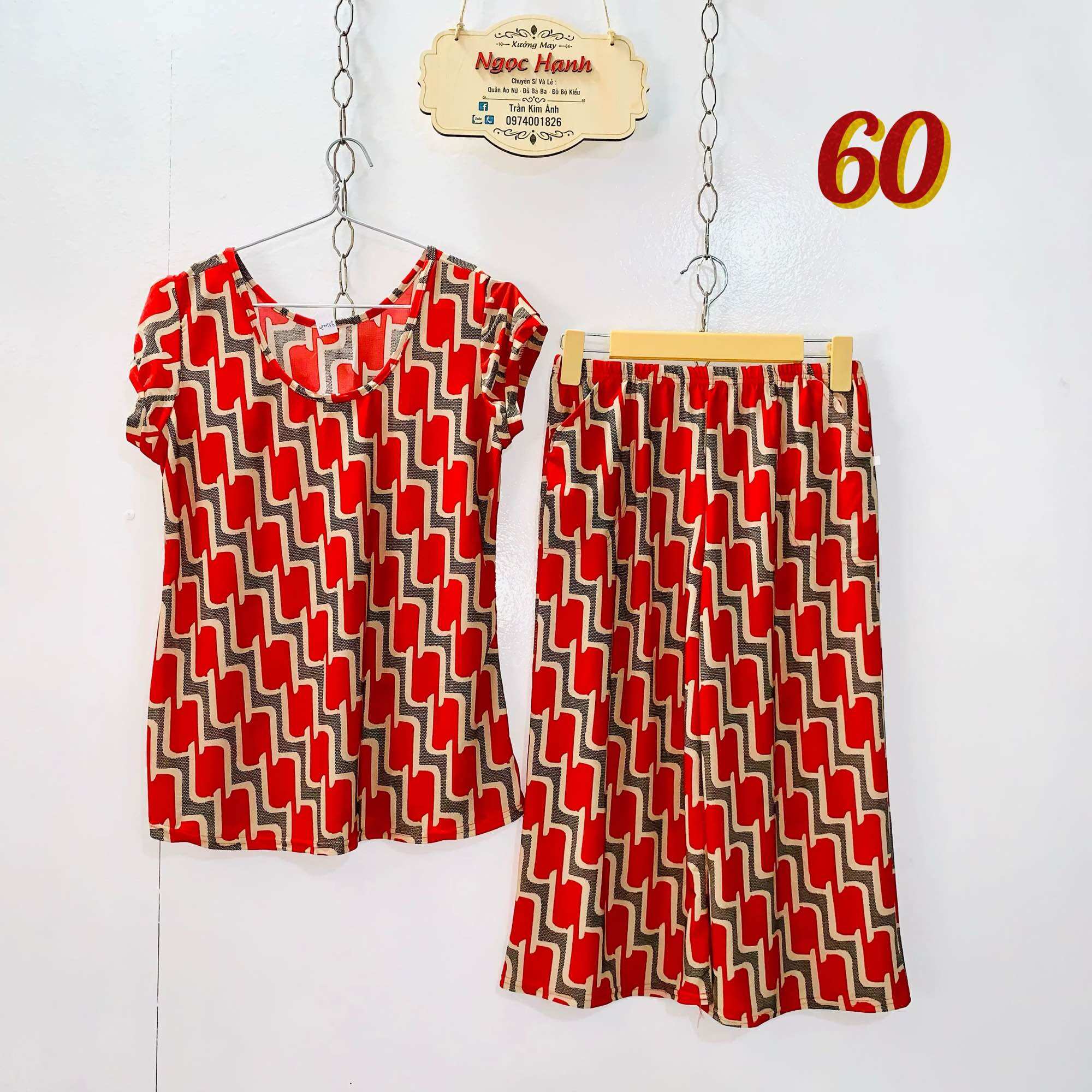 🍀🍀Đồ bộ nữ quần ống suôn (size L: 53kg-62kg)