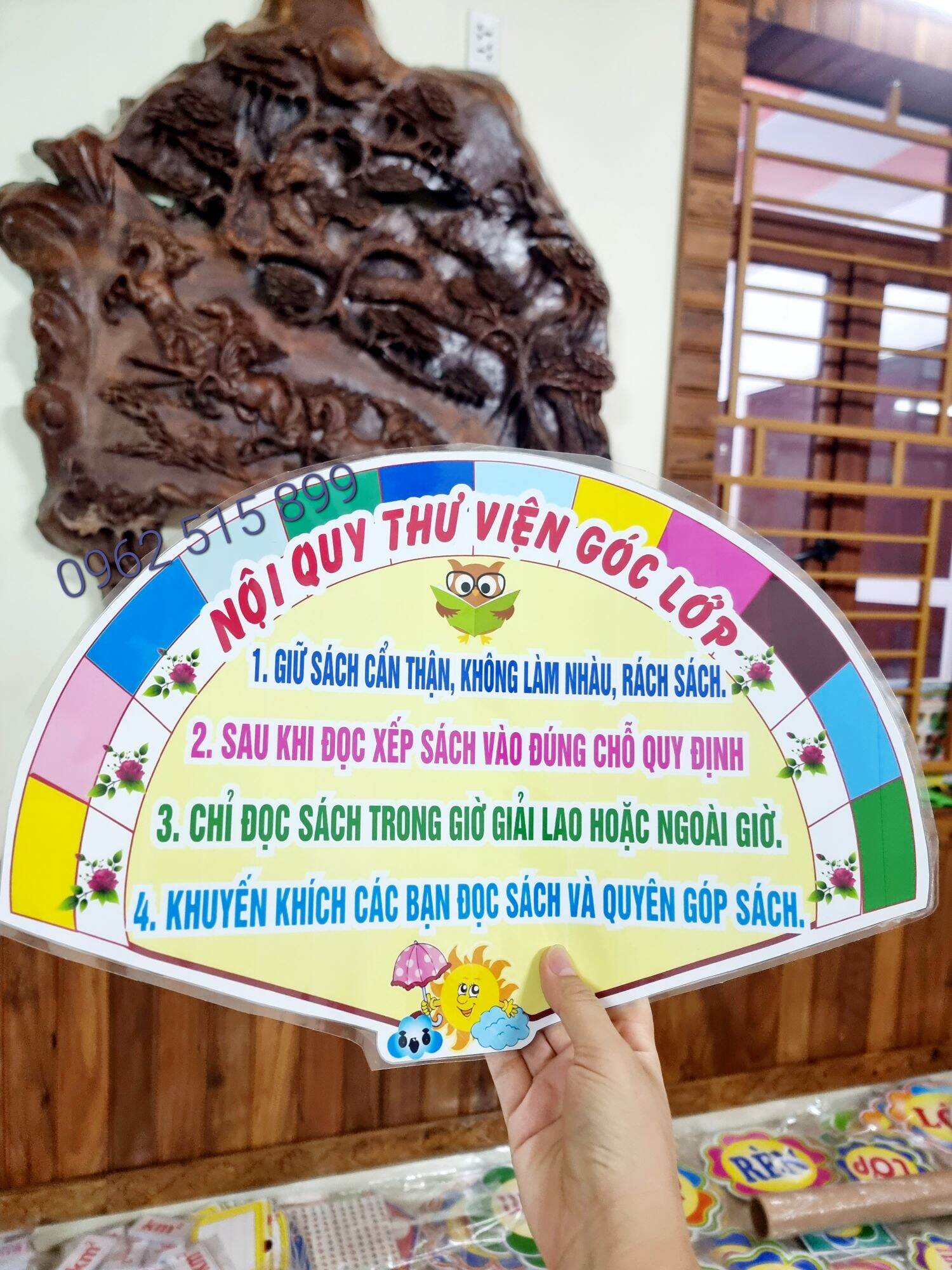 Nội quy Thư viện lớp Khổ A3