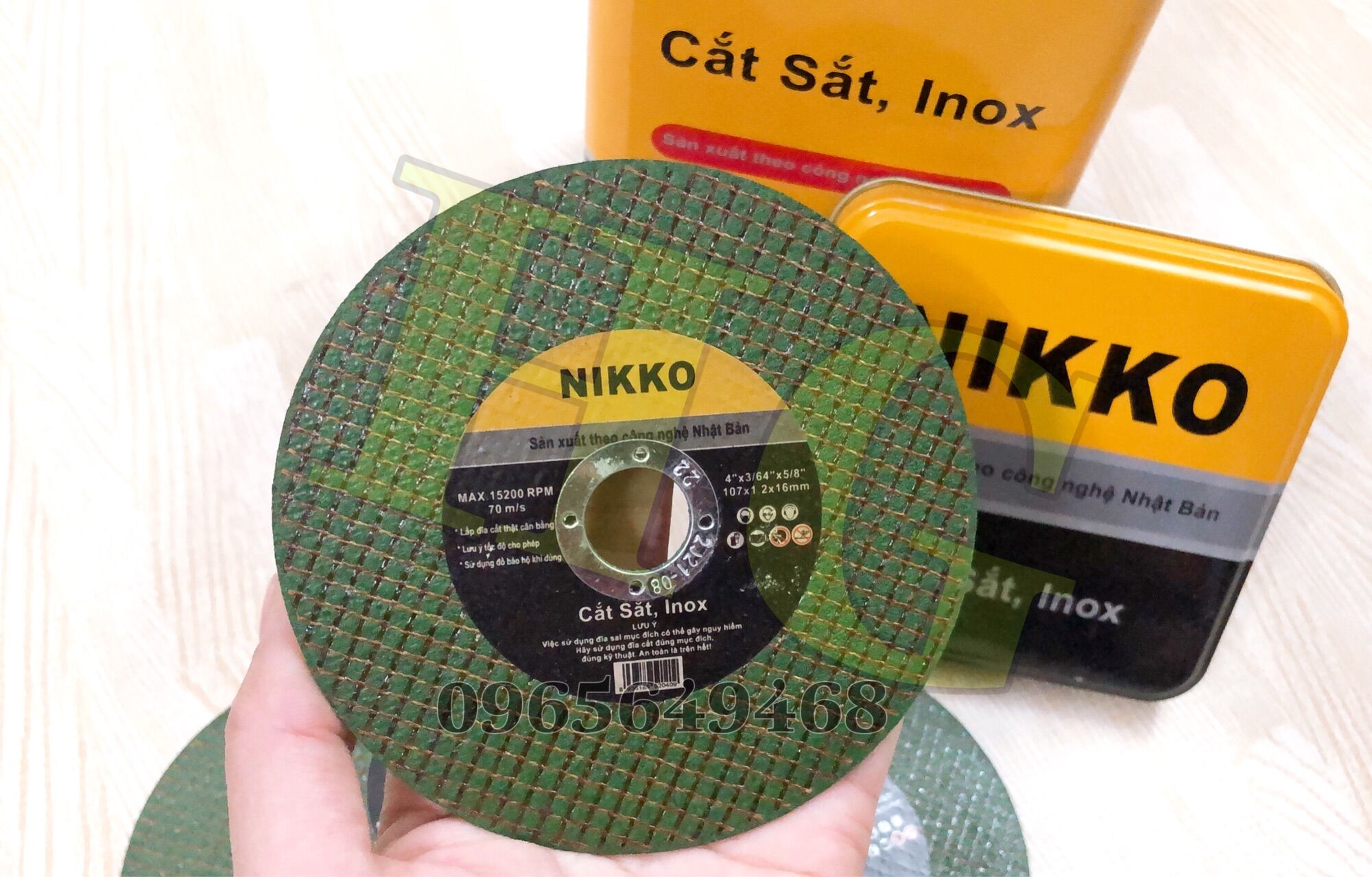 Đá cắt sắt, cắt inox nikko 107 đá cắt an toàn