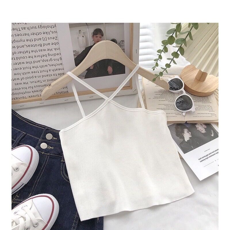 Áo yếm kiểu v gân chéo xinh Y1