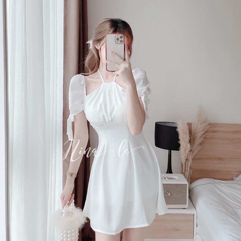 [Ảnh thật] 55-90kg Bigsize ĐẦM CỔ YẾM XINH XẮN