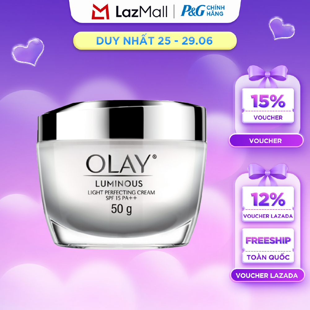 Kem Dưỡng Ban Ngày OLAY LUMINOUS Dưỡng Sáng Da Ngăn Tia UV SPF15 PA++ Hũ 50G