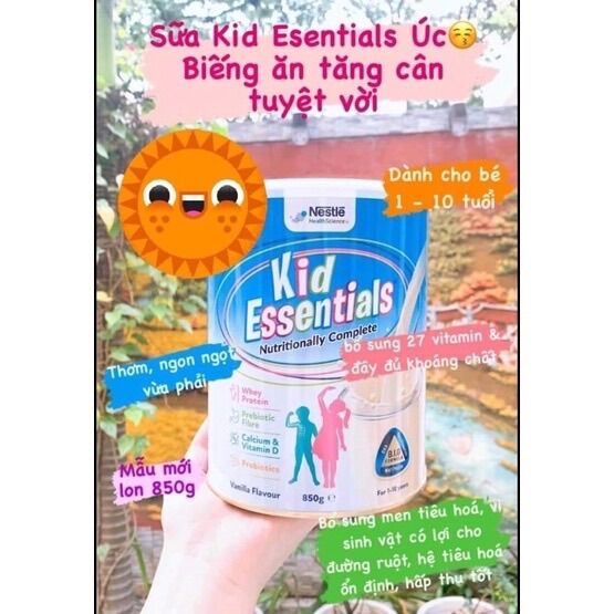 Sữa Kid Essentials 850g của Úc Date 2024 (mẫu mới)