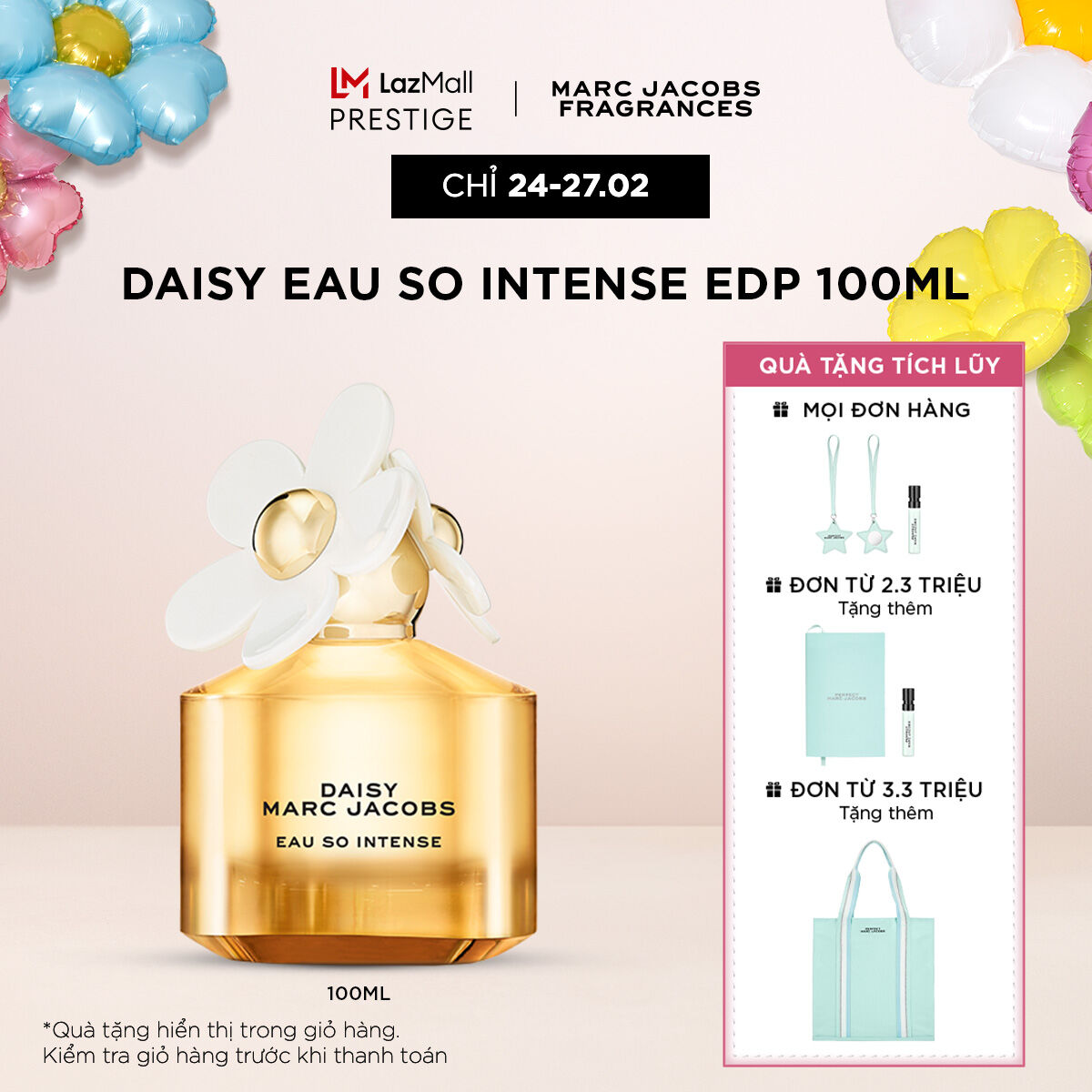 Nước hoa Nữ Marc Jacobs DAISY Eau so Intense EDP 100ml