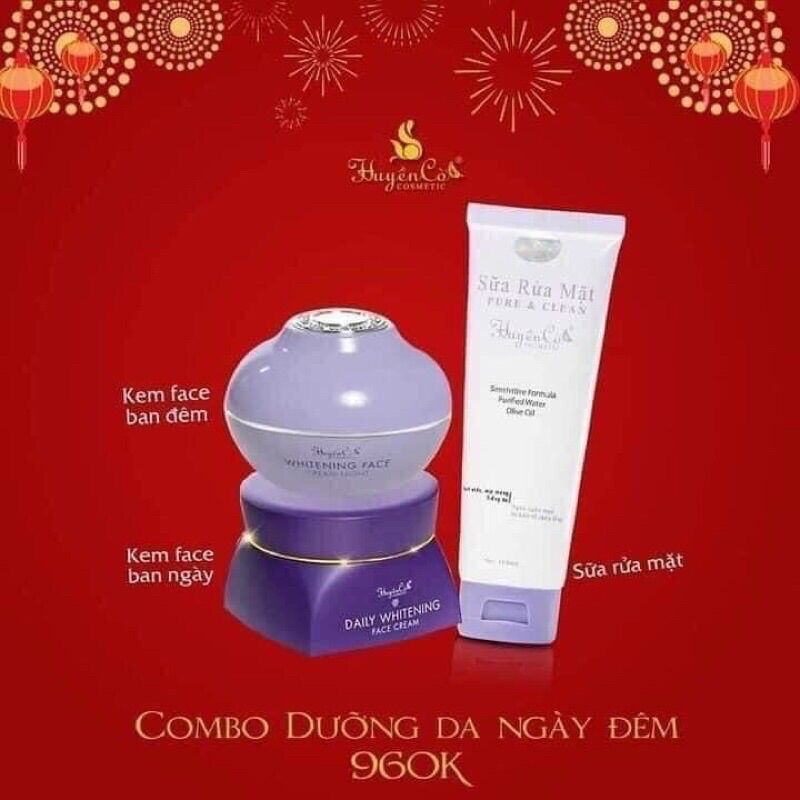 Combo dưỡng trắng da ngày đêm huyền cò