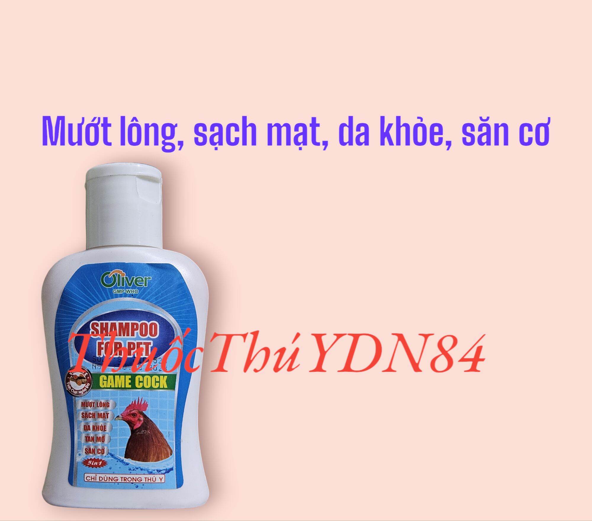 Shampoo for pet 100ml xà bông tắm cho gà đá mượt lông, sạch mạt, da khỏe