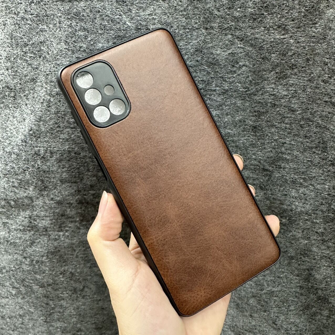 Case ốp lưng Samsung M51 dẻo kiểu da mềm mịn ôm máy bảo vệ camera