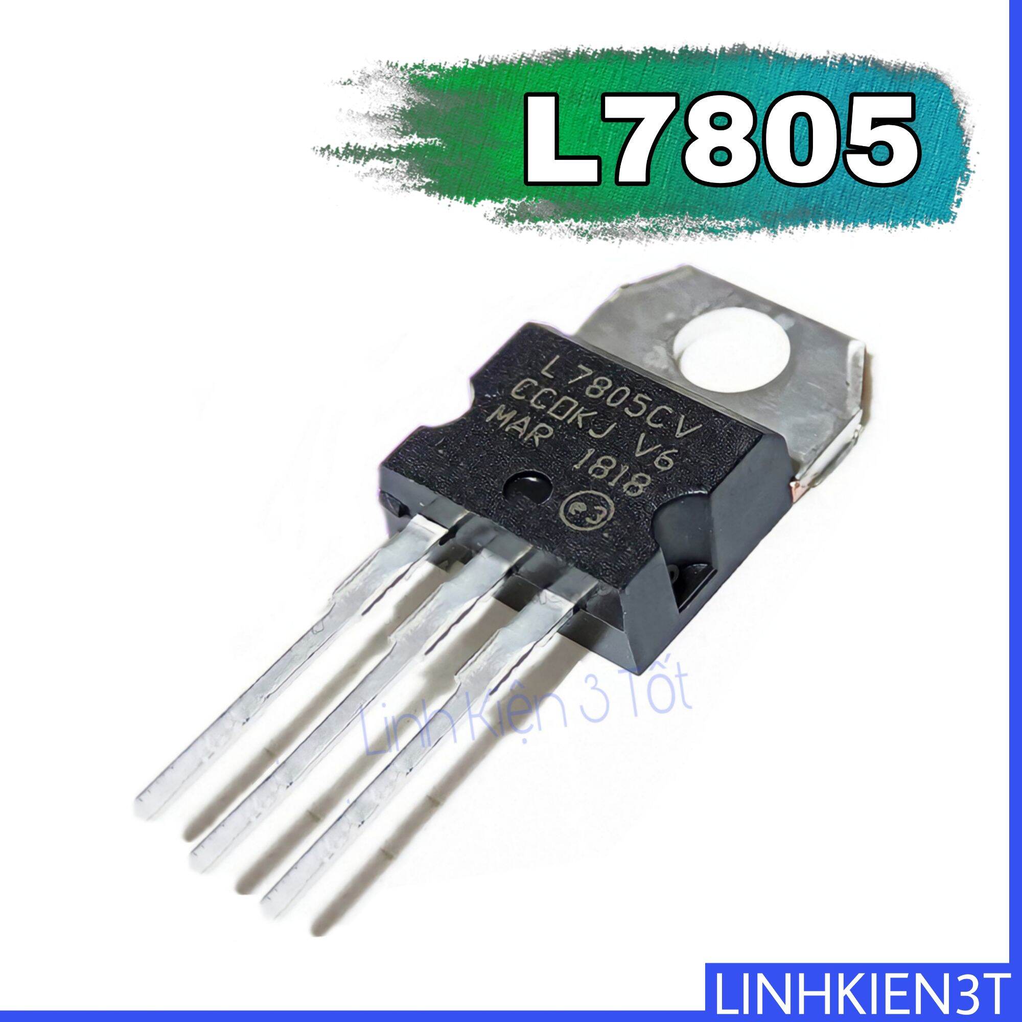 Ic nguồn l7805cv l7805 7805 1.5a 5v to-220 chính hãng