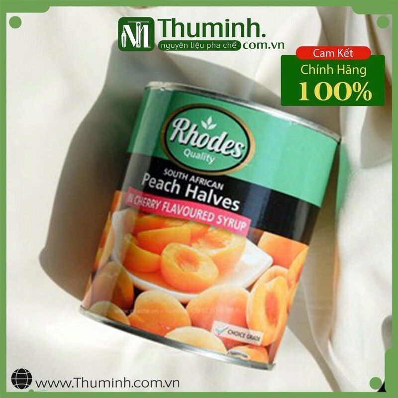 Đào ngâm rhodes ngon lon 820g