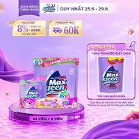 [TĂNG 4 VIÊN, GIÁ KHÔNG ĐỔI] Túi Viên Giặt Xả MaxKleen Hương Ngày Thư Thái (Túi 34+4 Viên)