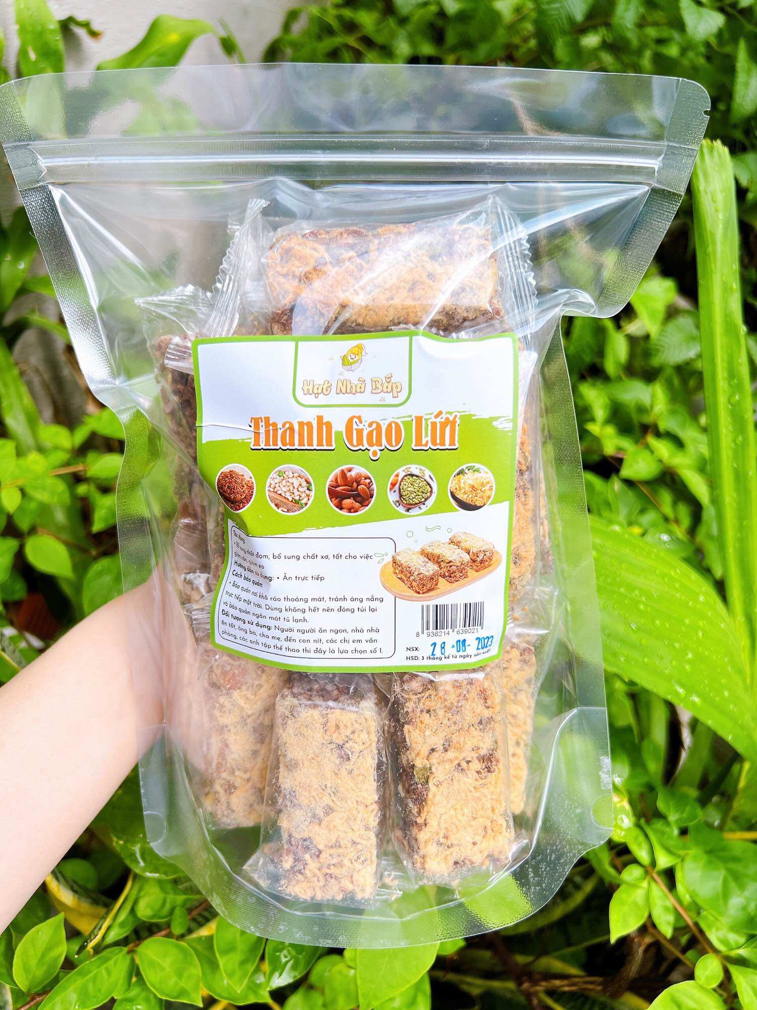 Thanh hạt dinh dưỡng gạo lức 500gr siêu chà bông