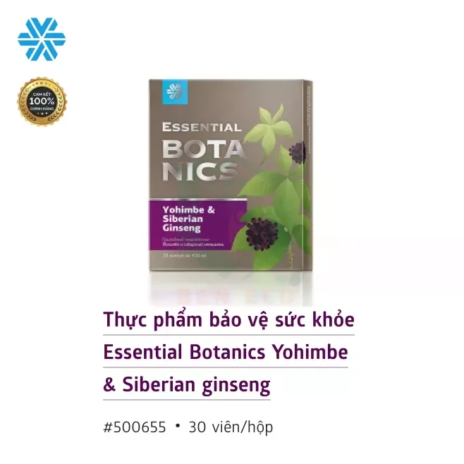 ( Hỗ Trợ Sinh Lý Nam )Thực phẩm bảo vệ sức khỏe Essential Botanics Yohimbe &amp; Siberian
