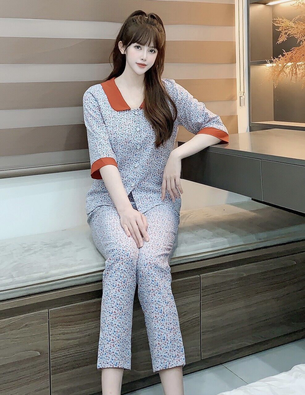 Đồ bộ mặc nhà mẫu lụa