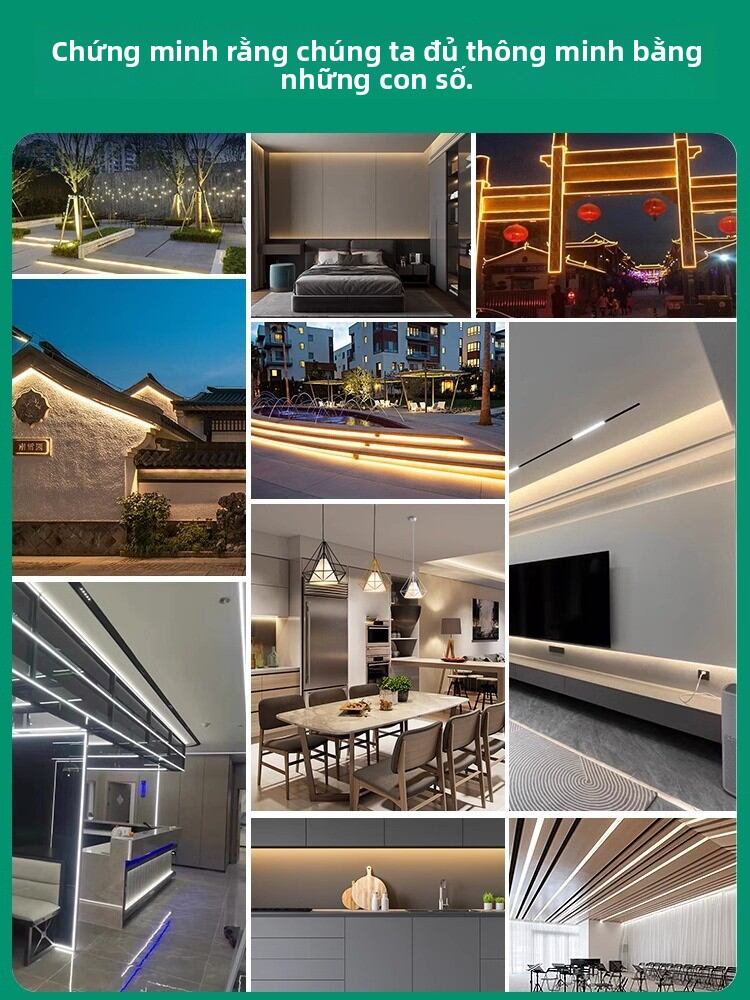RUILUO | Đèn LED Dải Siêu Sáng Chống Nước 220v