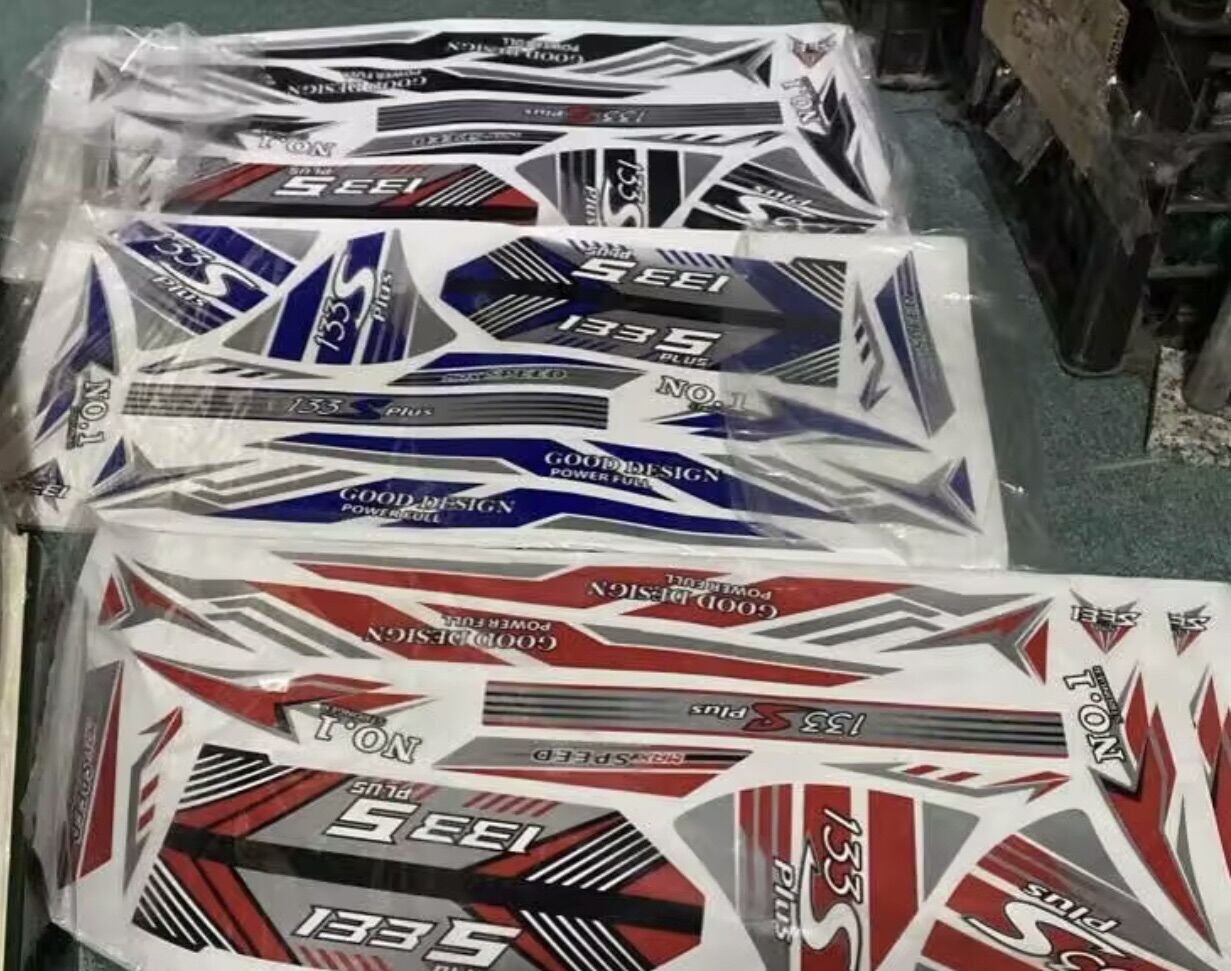 Tem xe điện 133s new đỏ, xanh, đen/ tem dán xe điện 133s