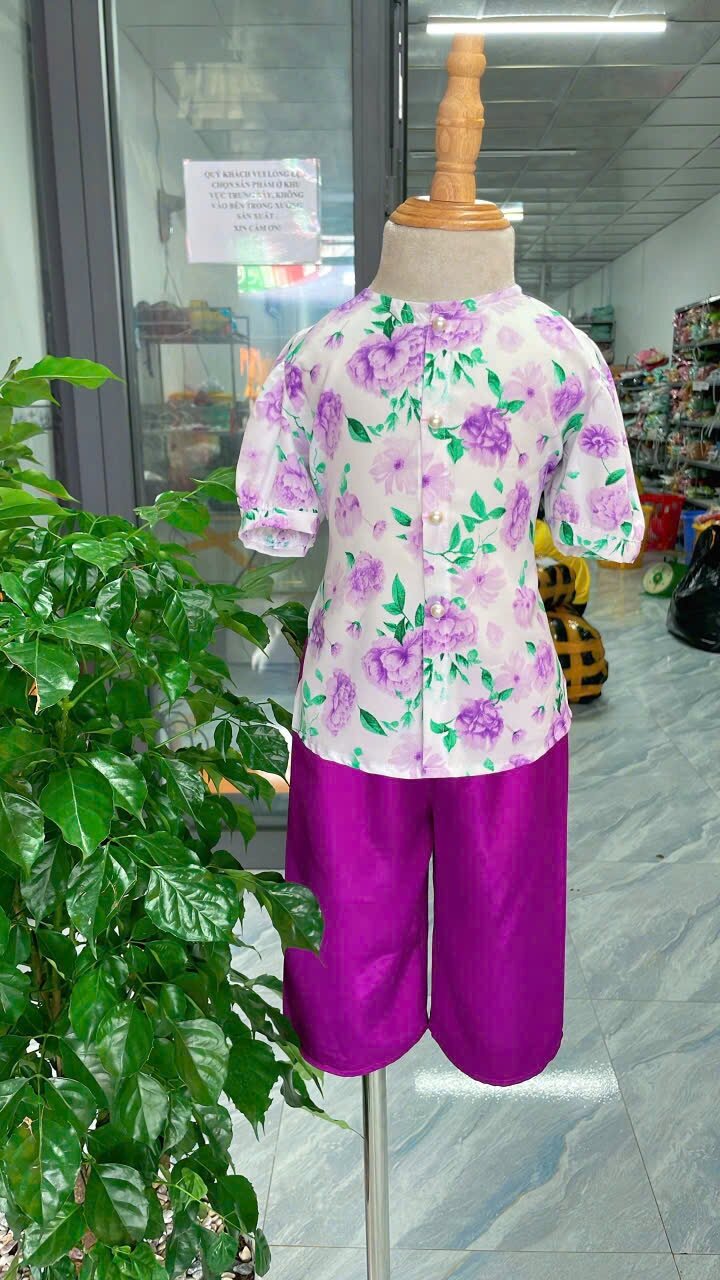 Bà ba cho bé gái lụa mango size từ 6-38kg