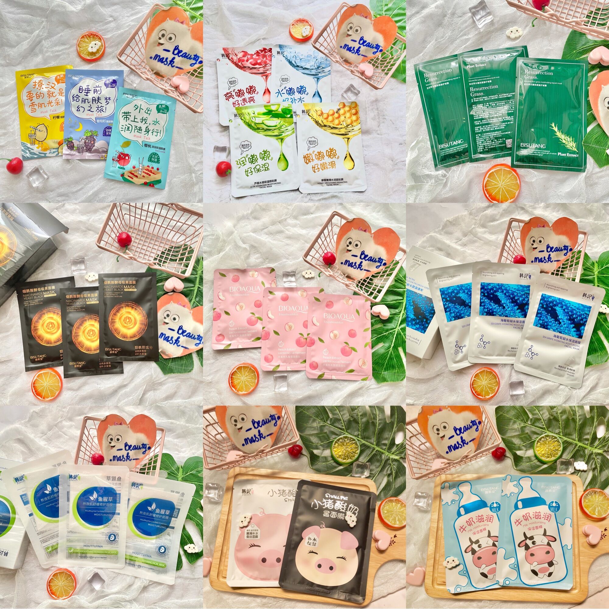 Combo mặt nạ dưỡng da cấp ẩm dưỡng sáng ngăn ngừa mụn