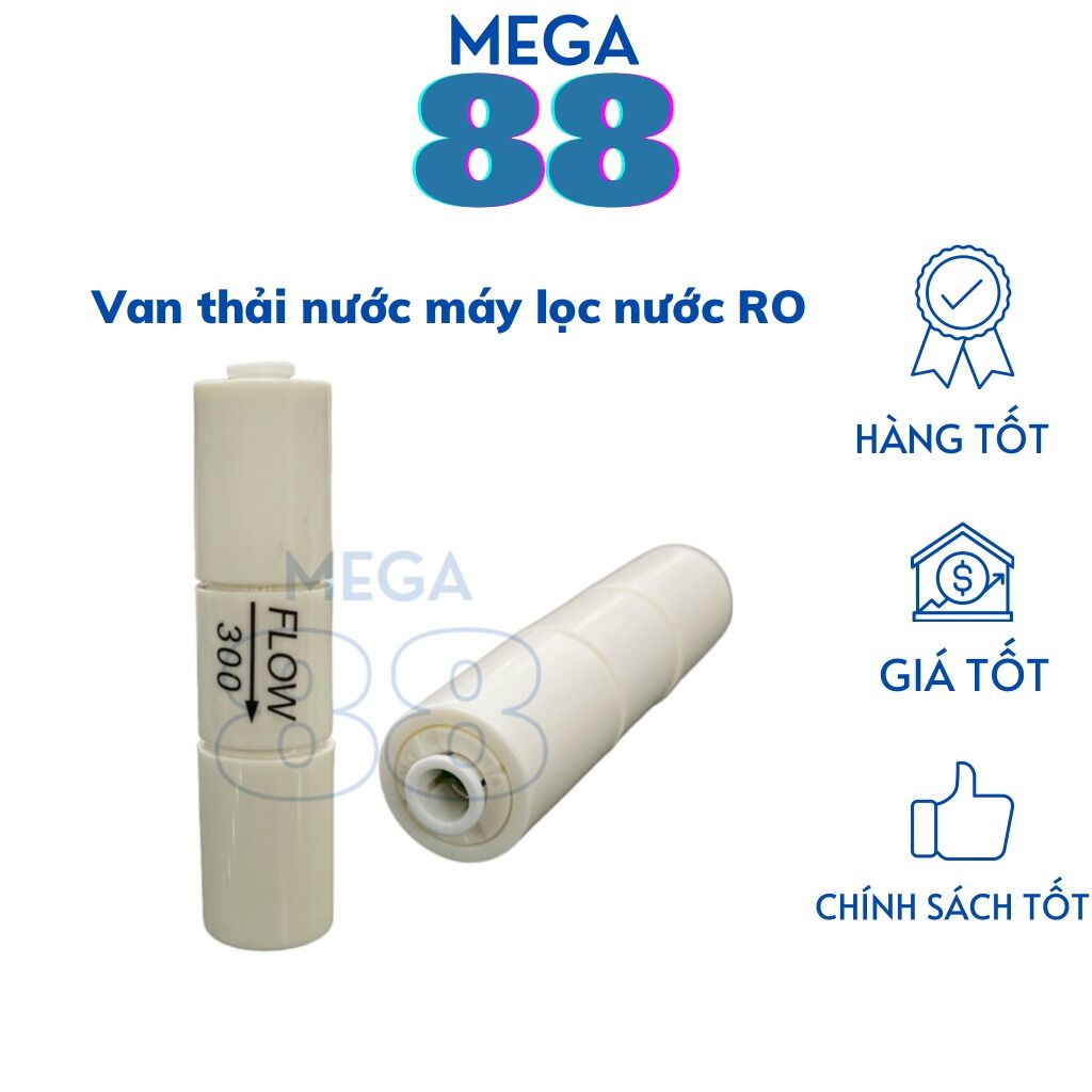Van thải nước máy lọc nước RO - van xả nước thải máy lọc nước đầu nối nhanh flow 300