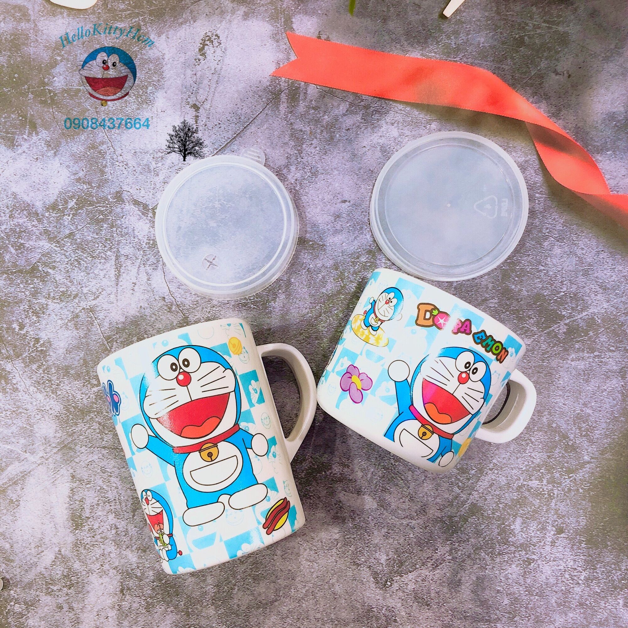 [HCM]Ly có nắp Melamin Doreamon