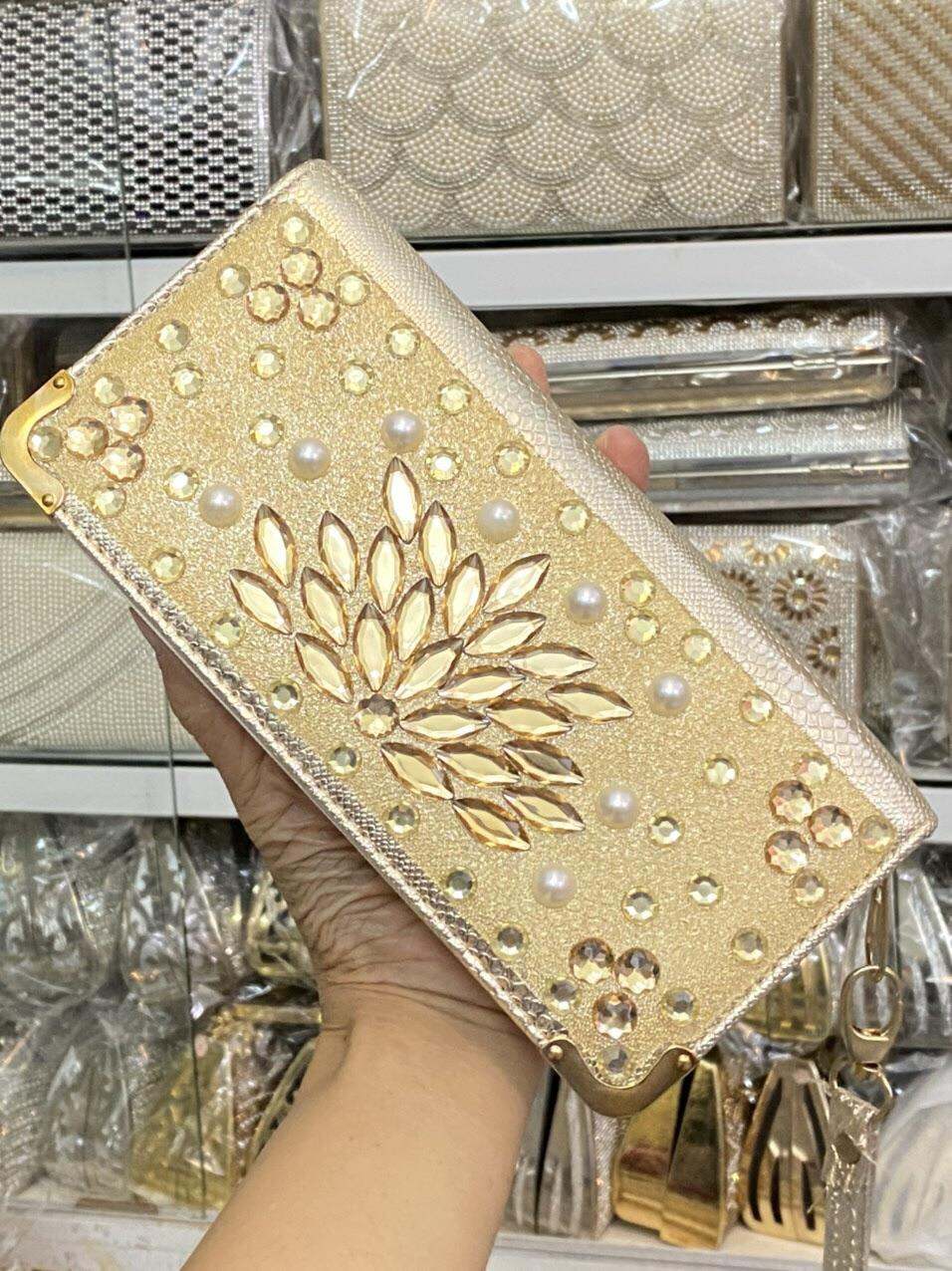 Bóp  Đầm cầm Tay Hàng Cao Cấp Túi Đựng Vừa Điện THoại Lớn Thích Hợp Mang Đi Tiệc Đi Chơi Làm Quà Tặng Cao Cấp