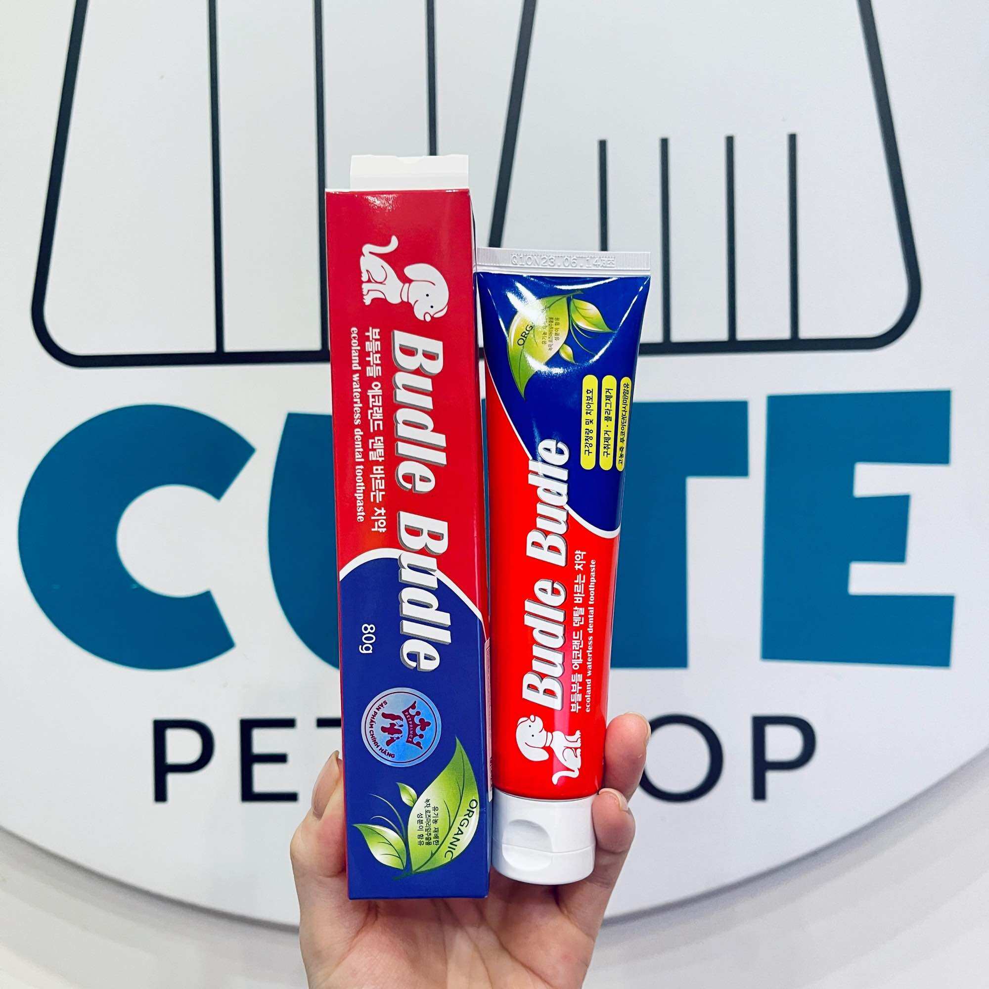 Budle Budle Kem đánh răng khô cho chó mèo 80gr - Xuất xứ Hàn Quốc