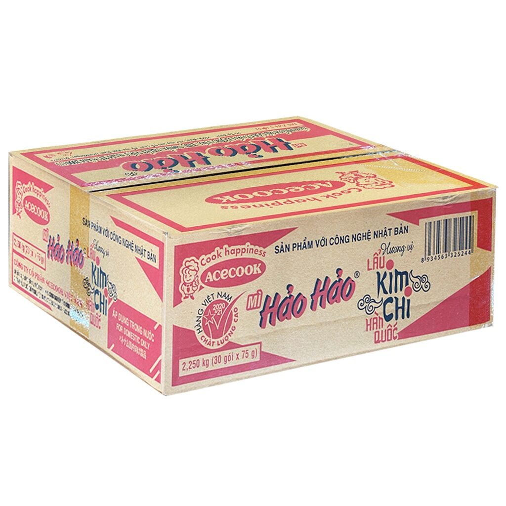 Thùng 30 gói mì hảo hảo lẩu kim chi Hàn Quốc
