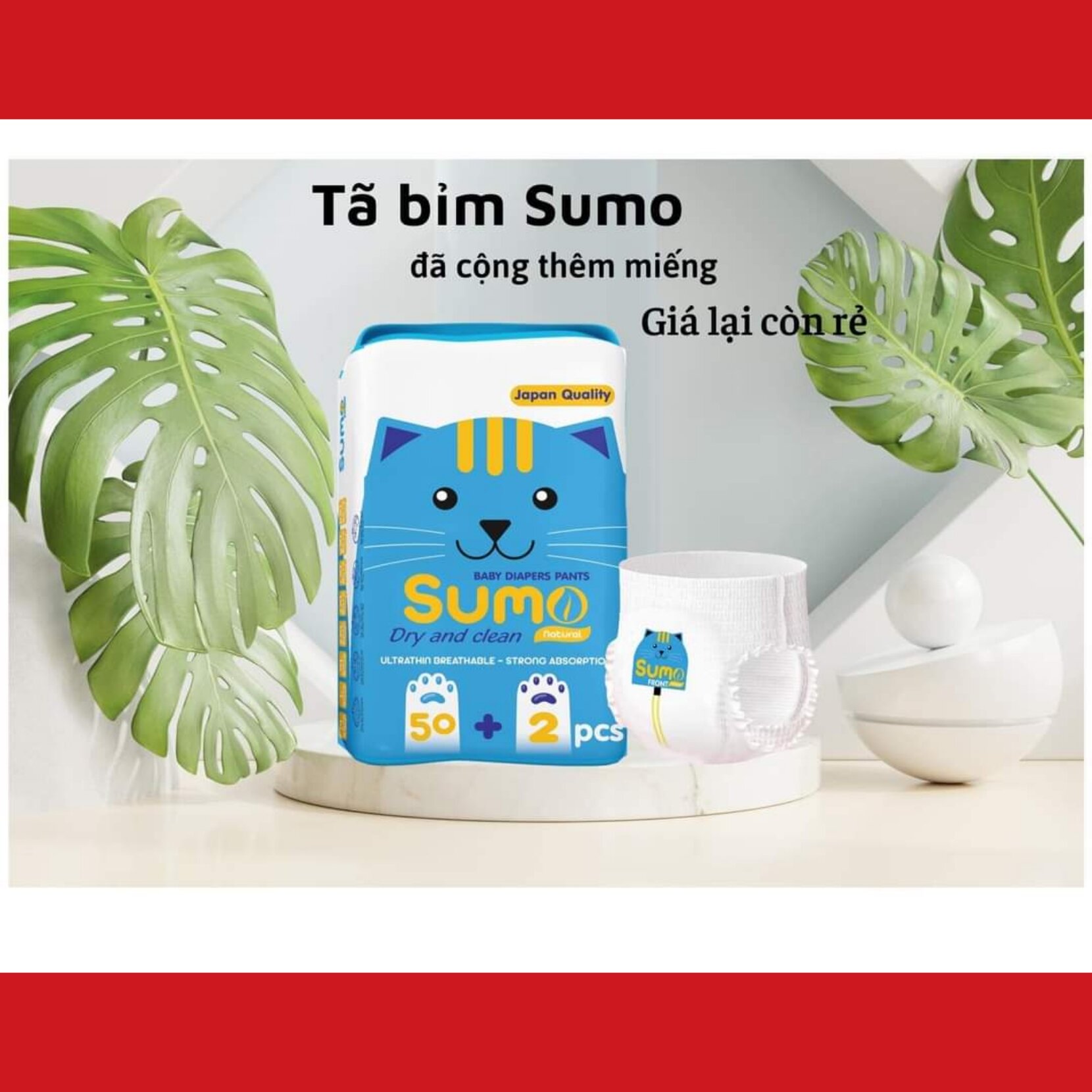 52m bỉm quần SUMO size 4XL 5XL 6XL