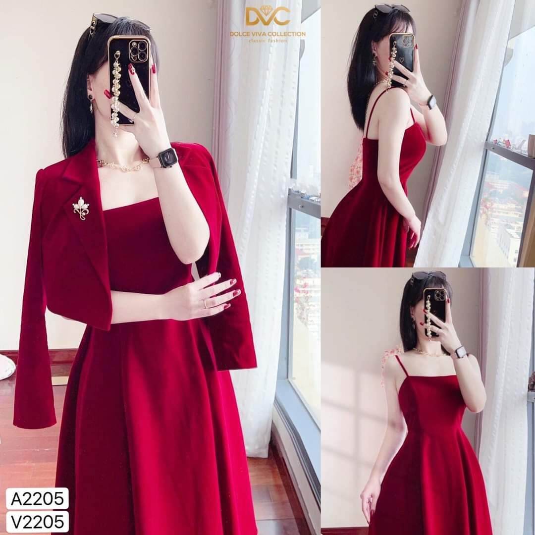 Mẫu váy nhung đỏ đẹp  Vẻ đẹp tiềm ẩn không thể cưỡng lại