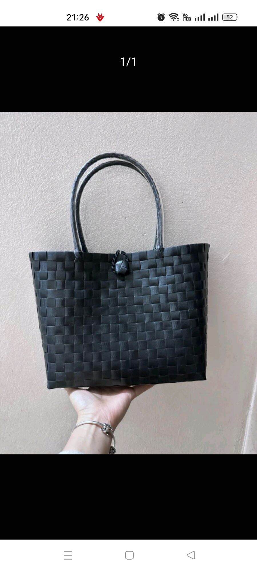 Giỏ xách đan tay size 30cm, giỏ hanmade, làn đi chợ