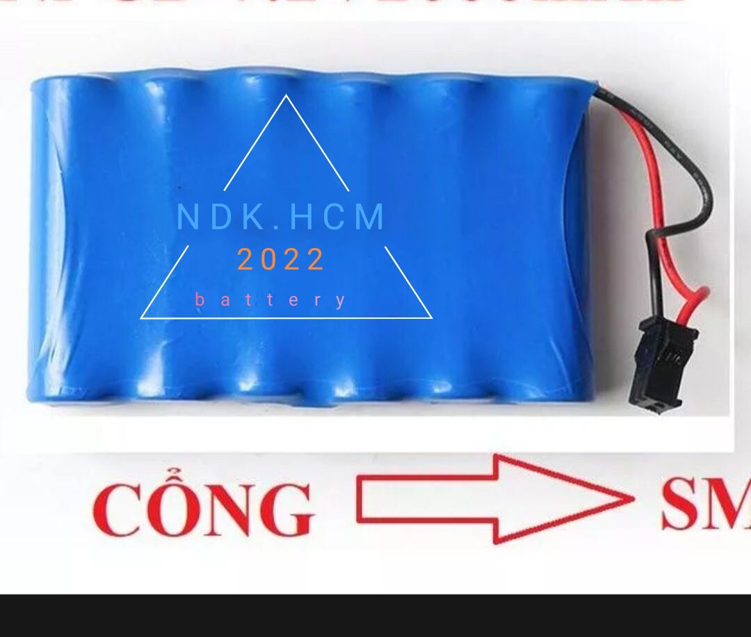 Khối pin 2s 7.4v 18650 sẵn mạch sạc xả 20a và jack sm dung lượng cao 2a 4a 6a
