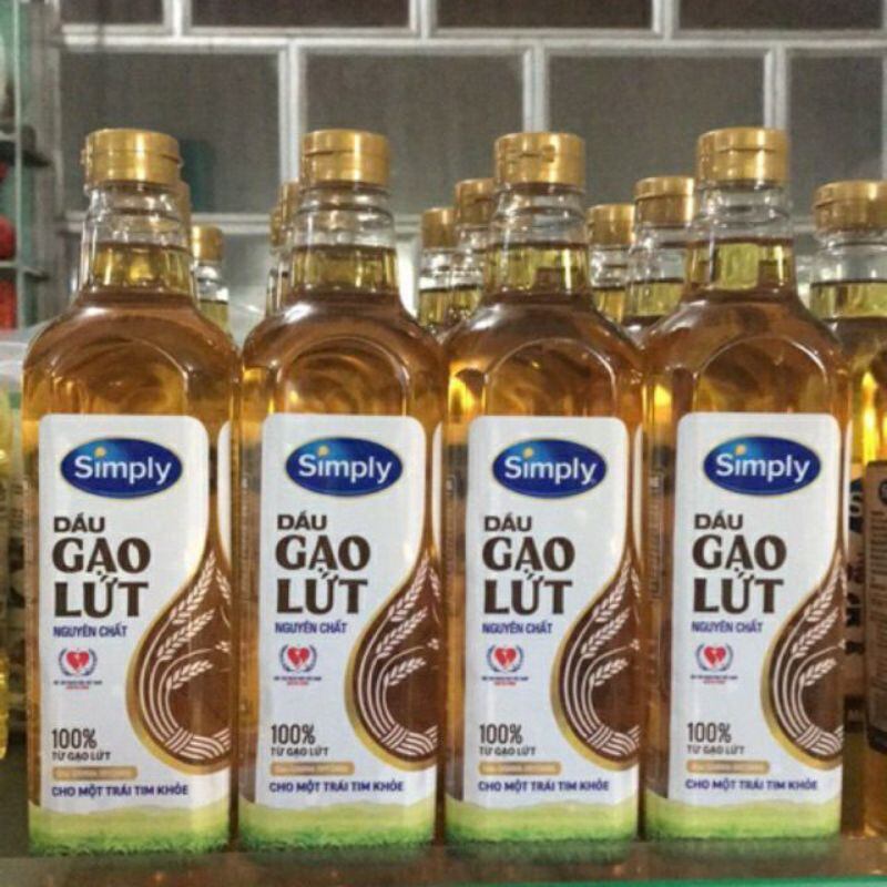 Dầu gạo lứt Simply 1L ( Date mới nhất )