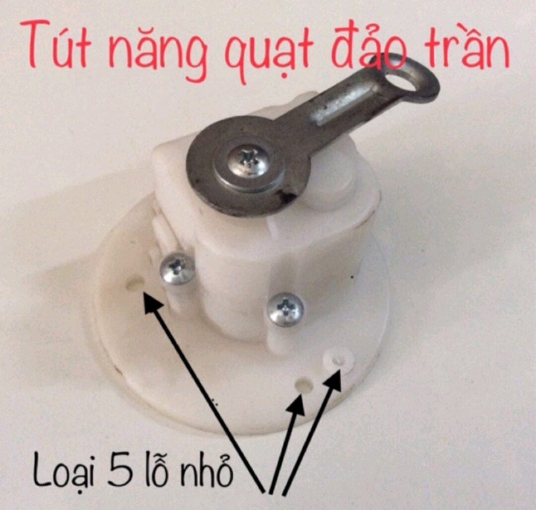 Túp năng nhựa quạt đảo trần 360 độ