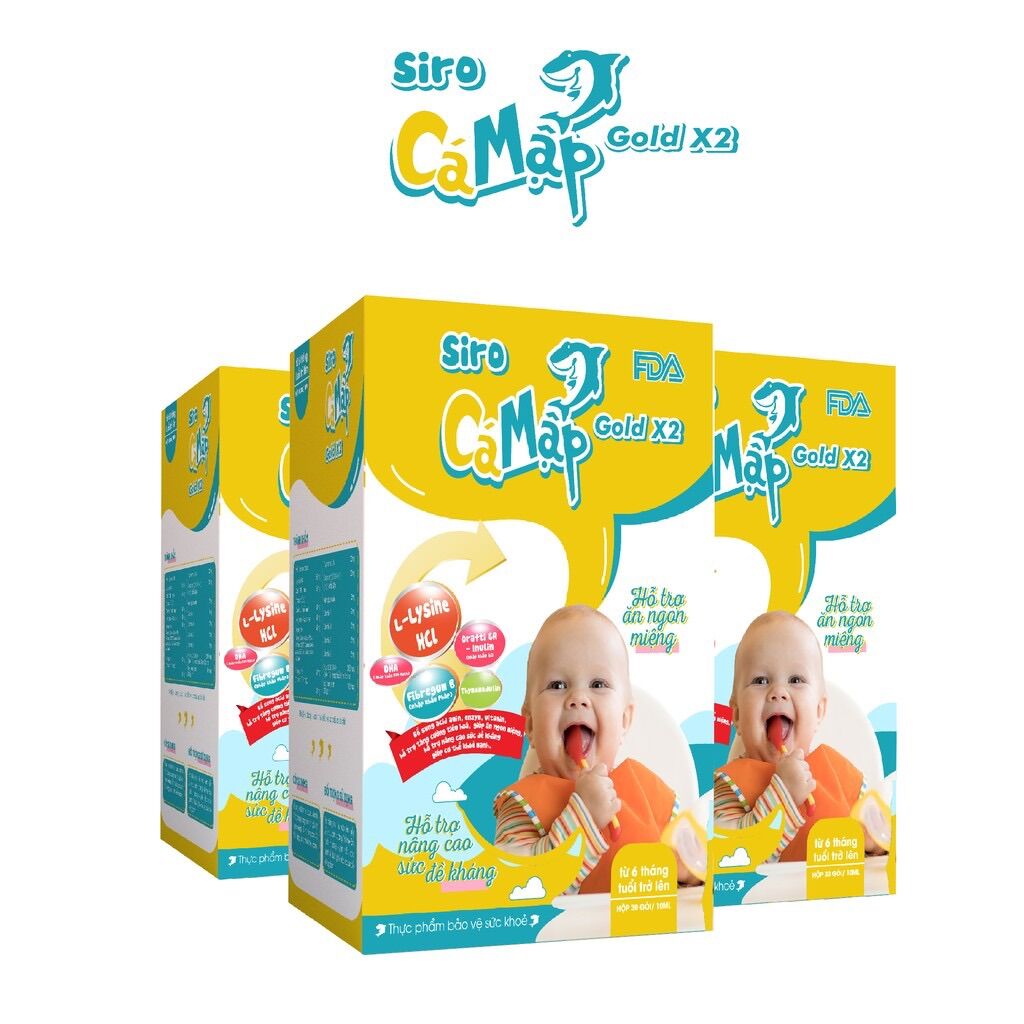 Siro Cá Mập Gold X2 giúp bé mau ăn chóng lớn